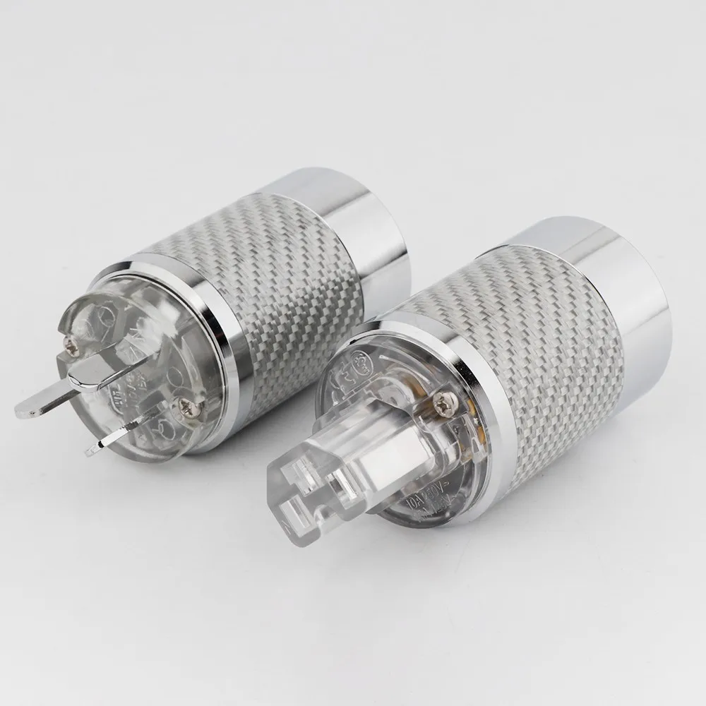 كابل طاقة من ألياف الكربون مطلي بالروديوم عالي الجودة ، المعيار الأوروبي ، ac ، au ، iec ، أنثى ، ديي ، كابل طاقة