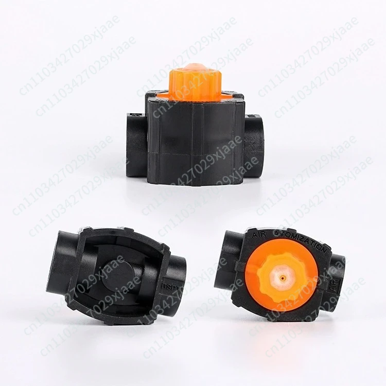 Plastic PP Two-Fluid Water Vapor Mixed Air Atomization Nozzle Corrosion Resistant Nozzle