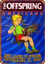 Offspring Concert Poster Aluminum Sign Living Room Bar Metal Sign For Home Garden Coffee Wall Decor 8X12 Inch