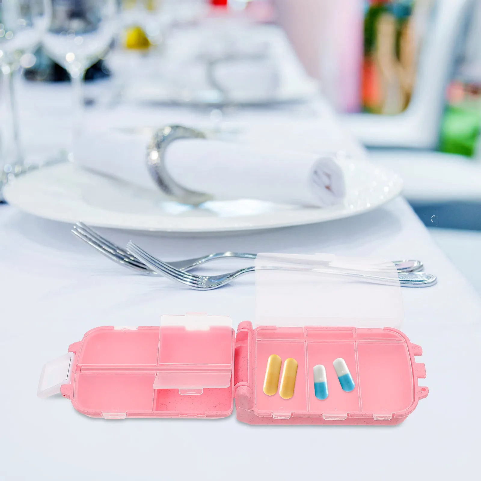 

3pcs Portable Folding Three-Layer Medicine Organizer Compact Travel Storage Container For Pills Vitamins Emergency Portable