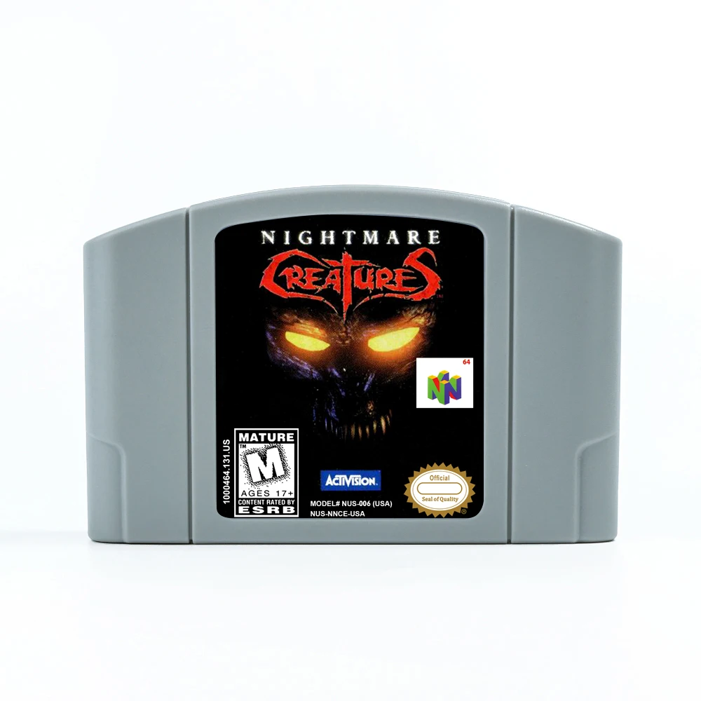 Nightmare Creatures for Retro 64  Bit Game Cartridge USA Version NTSC FormatChidren Gift Gaming