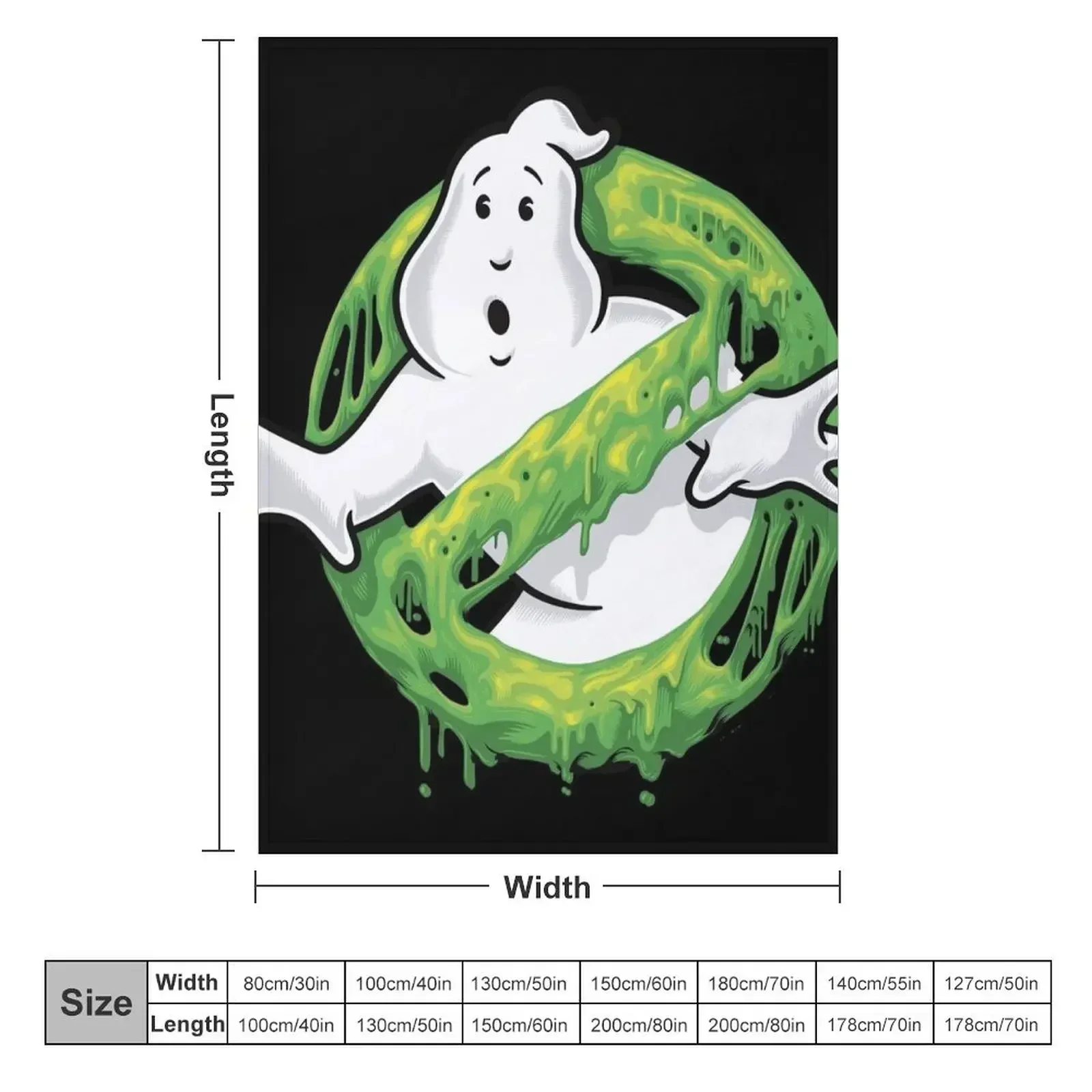 Ghost Hunters Busters Classic Slime Ghost Logo Throw Blanket Warm Thin Sofa Plaid on the sofa Blankets