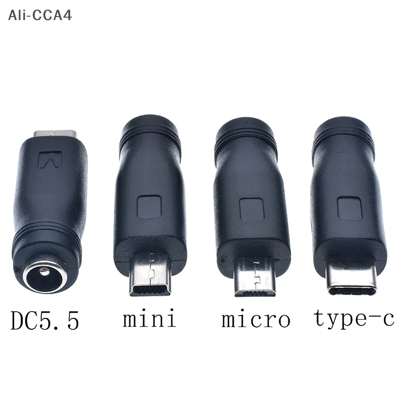 

CCA4-Type C / Tablet Micro USB 2.0 To DC 5.5x2.1 Mm Power Jack Adapter Plug USB C To DC 5.5*2.1 Power Connector Converter 5V