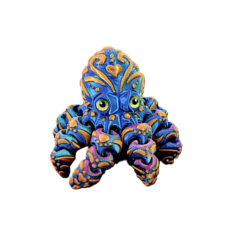 3D Printed Love Octopus Ornament Joint Mobility Simulated Octopus Animal Model Toys for Kids brinquedos infantil 1pcs