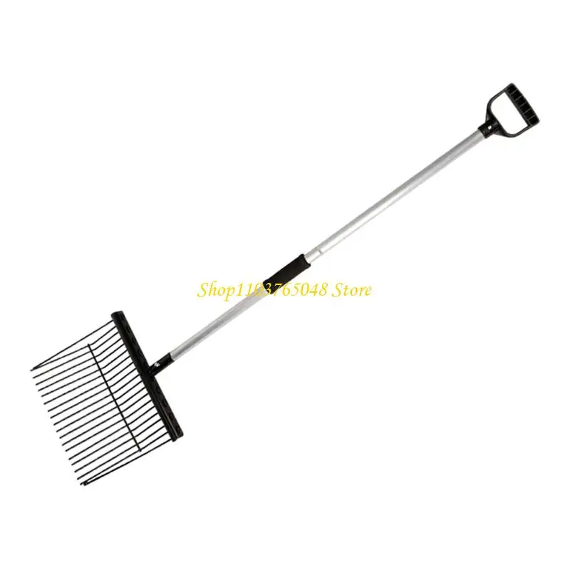 R53E Rustproof Heavy Duty Hays Fork Strong Construction Metal Horse Manures Rake For Long Terms Performances Enduring