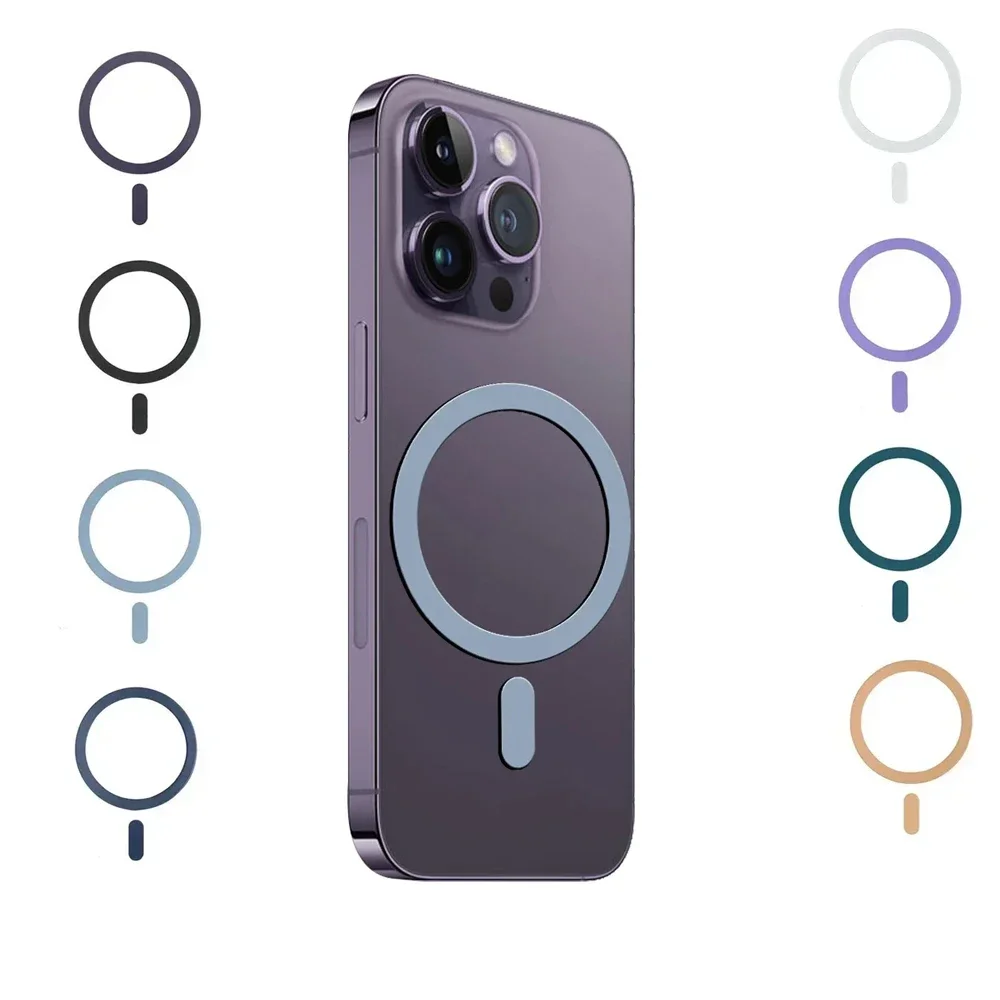 

Универсальная металлическая кольцевая пластина для iPhone 11, 12, 13, 14, 15, 16 Pro Max XR X MagSafe, магнитная наклейка с беспроводной зарядкой, автомобильный держатель, пластина