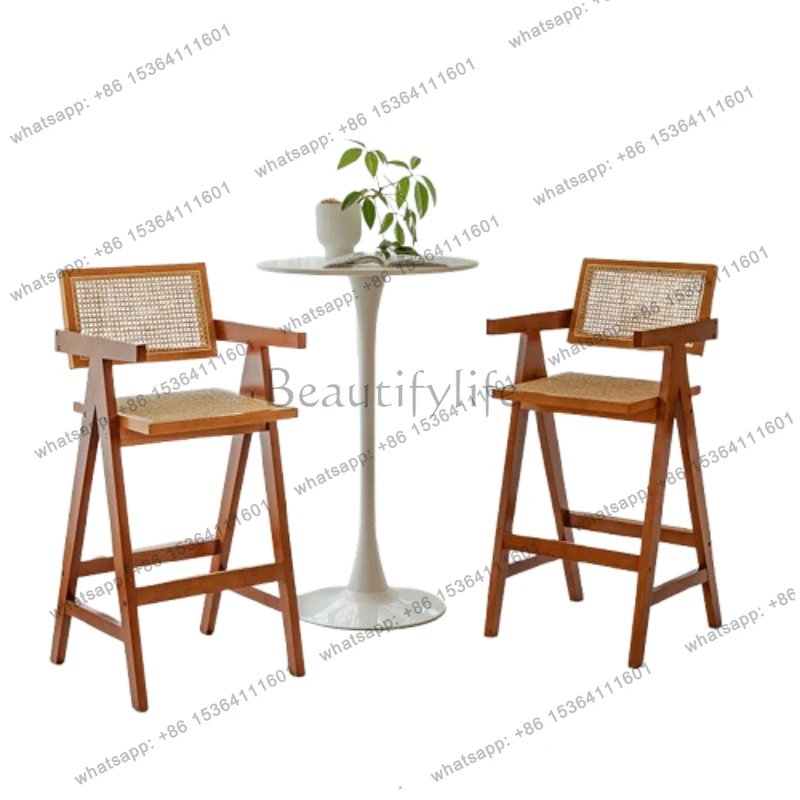 

Скандинавские барные стулья класса люкс: современные, удобные высокие стулья для зоны ожидания, стойки ресепшн и ресторанов. Мебель.