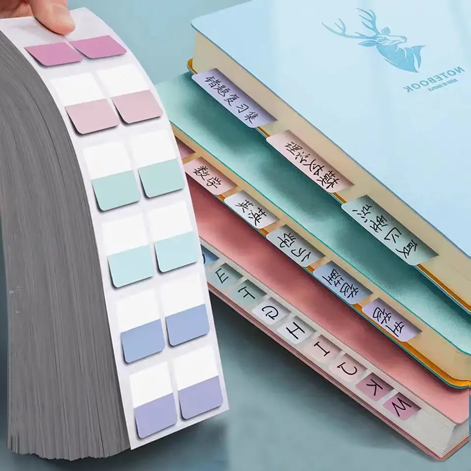 Imagem -02 - Multicolor Sticky Index Tabs Classificação Adesivos Sticky Index Label Memo Notebook Sticker Material de Escritório 60 120 240 Pcs