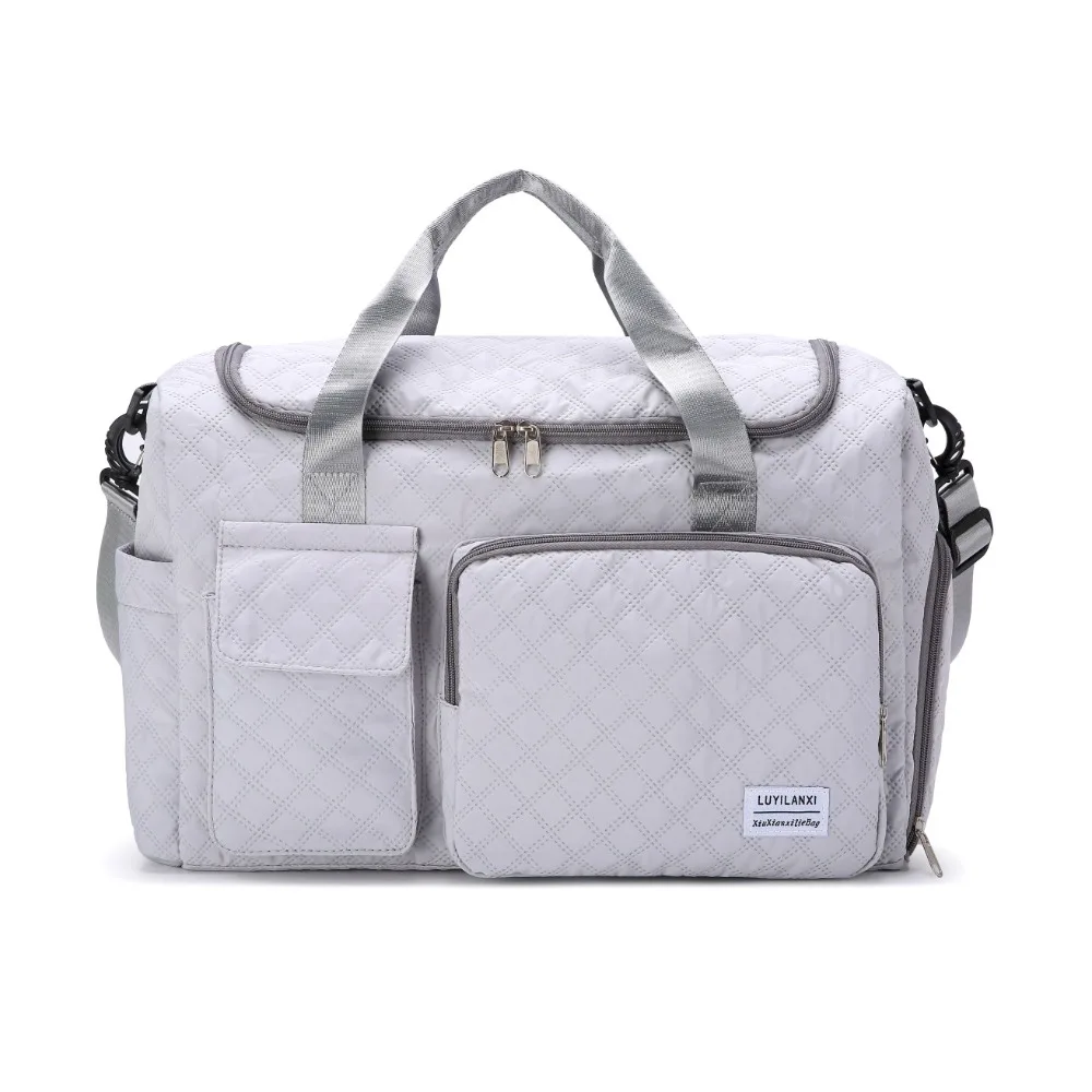 

Oxford Travel Duffel Bag Foldable Short Distance Travel Luggage Bag Multi-functional with Shoe Compartment Nylon Duffle Bag