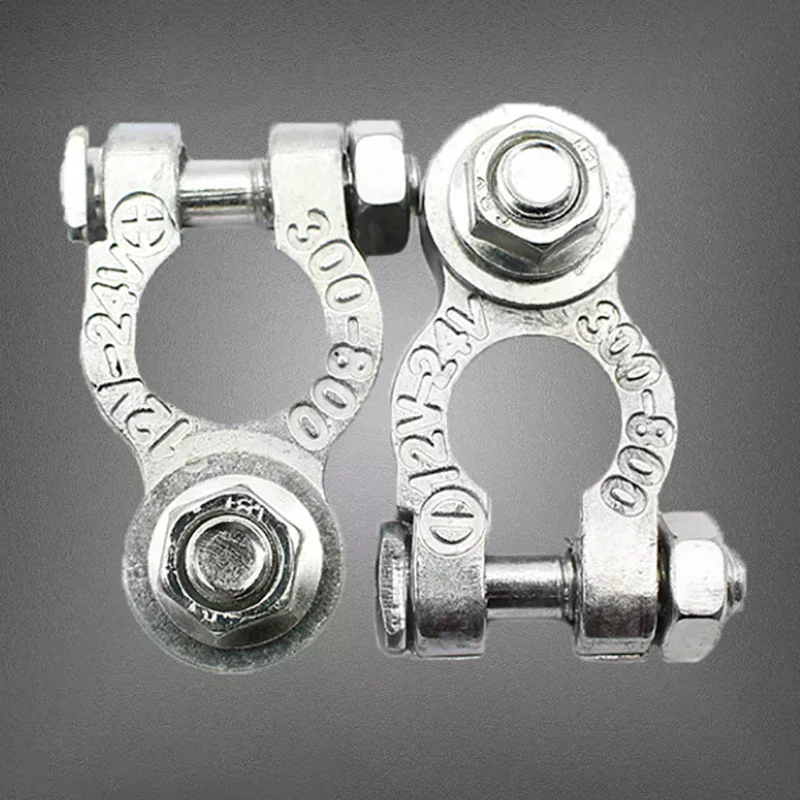 1 Pair Car Battery Terminal Clamps Zinc Alloy Positive And Negative Pole Auto Screw Connector for Vehicle Batteries