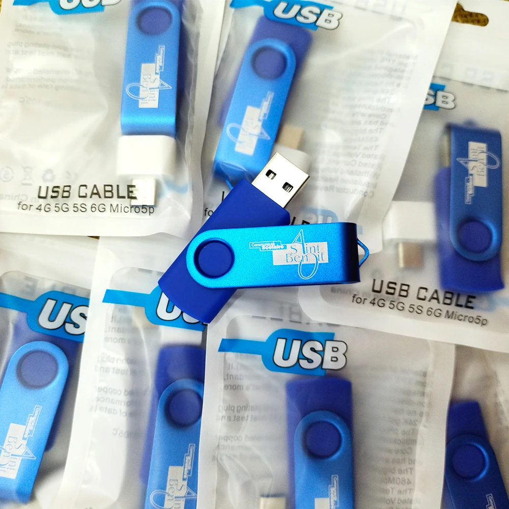 Clés USB en métal avec clé, clé USB, clé USB, capacité réelle, 64 Go, 32 Go, 16 Go, 8 Go, 4 Go, 2 Go, lot de 20 pièces