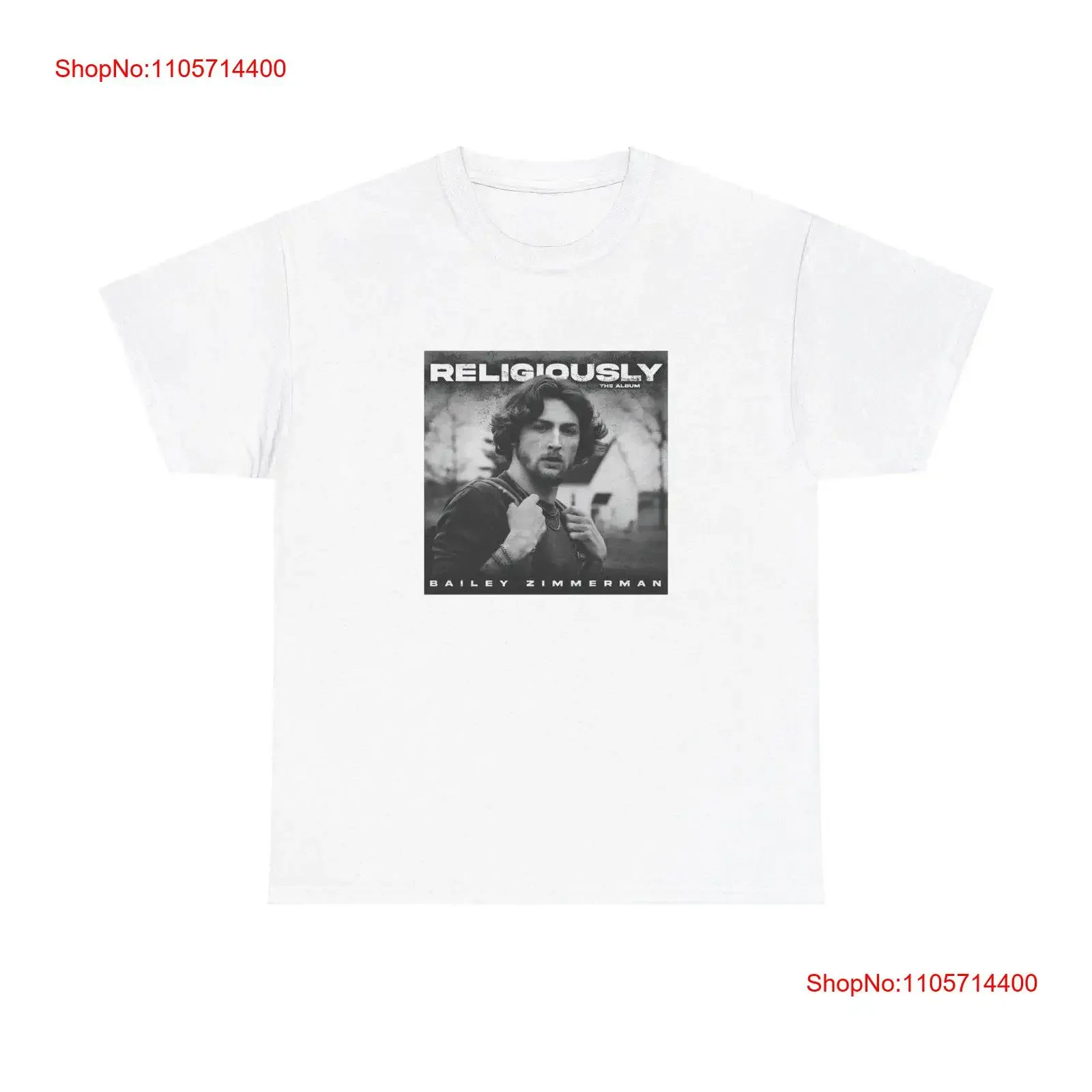 BAILEY ZIMMERMAN religiously Premium T shirt Music vintage Washed Versatile Top For Everyday Wear Soft Slightly homme Stretched