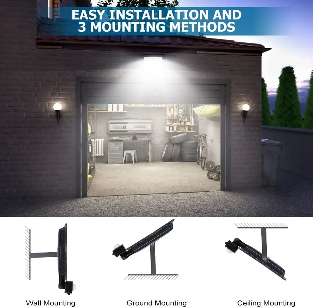 LED PIR Motion Sensor Floodlight Outdoor Wall Light White Light 100W 50W 30W 20W 10W IP66 Waterproof LED Spotlight For Garden