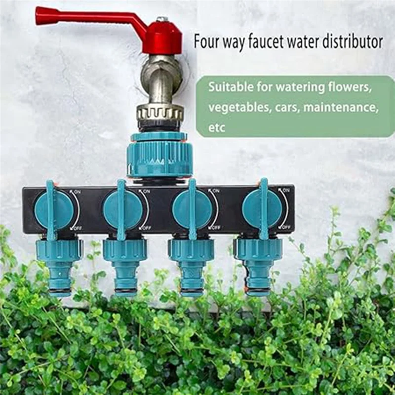 1 Piece 1 In And 4 Out Diverter Irrigation Diverter Valve European Standard Threaded Garden Watering Connector