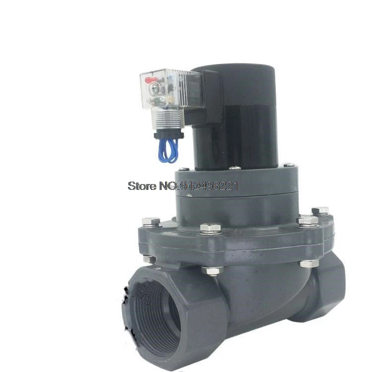 CPVC Solenoid Valve 50% Corrosion Acid Resistance Valve ZCF-15 CPVC DN15 1/2