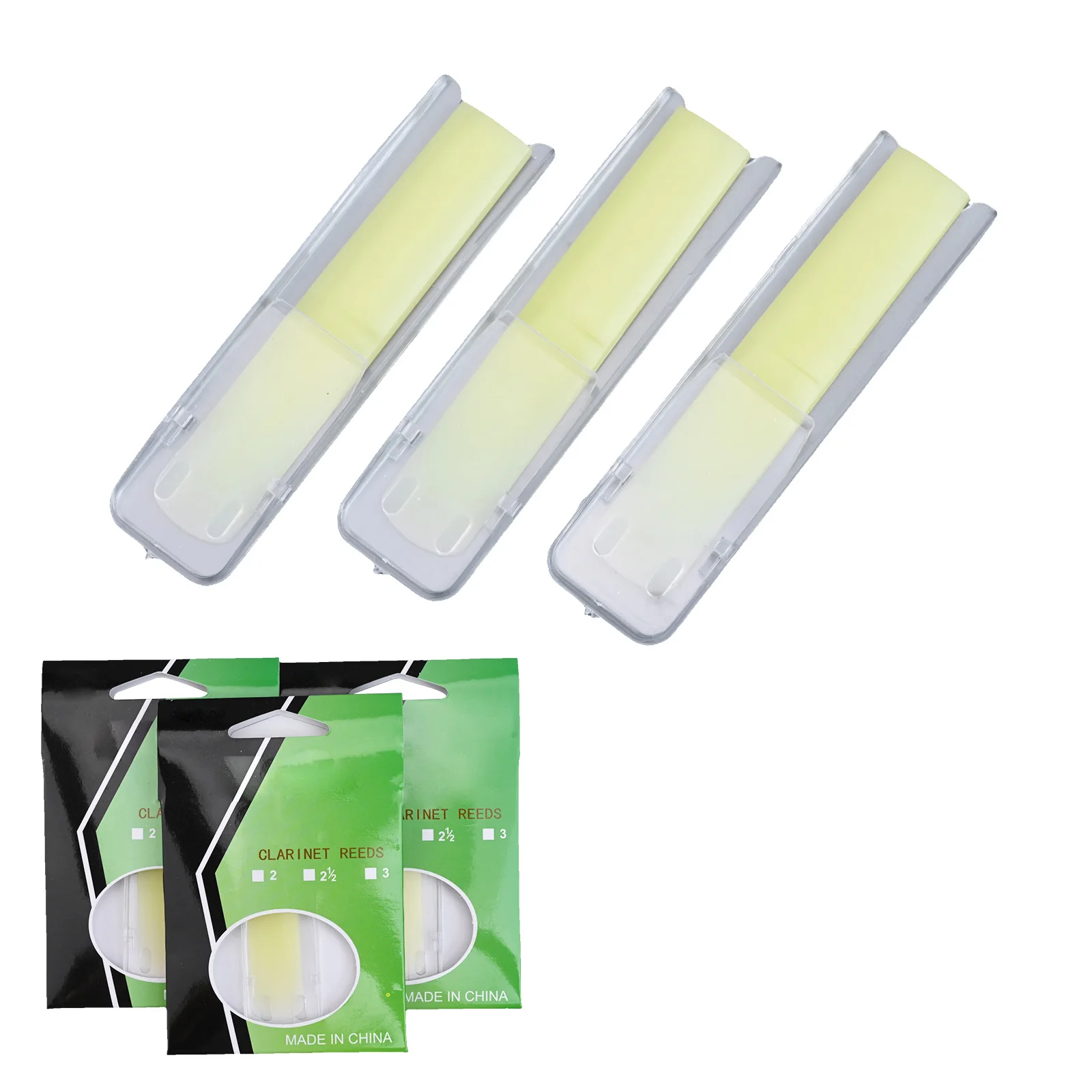 Protable Reliable Hot Sale Resin Reeds Clarinet Reeds Strength 1.5g/Pcs LxW 67mm X 11.5mm / 2.64inch X 0.45inch