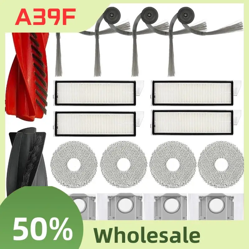 A39F أفضل استبدال أجزاء الملحقات عدة ل Roborock Qrevo Curv روبوت فراغ الجانب الرئيسي فرشاة فلتر Hepa ممسحة القماش أكياس الغبار