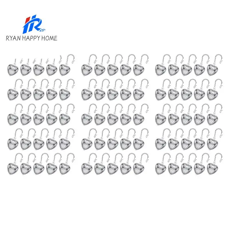 

75Pcs Tea Strainer Stainless Steel Tea Ball Infuser Loose,Extended Chain Hook For Seasonings Cup Bottle Party Favors