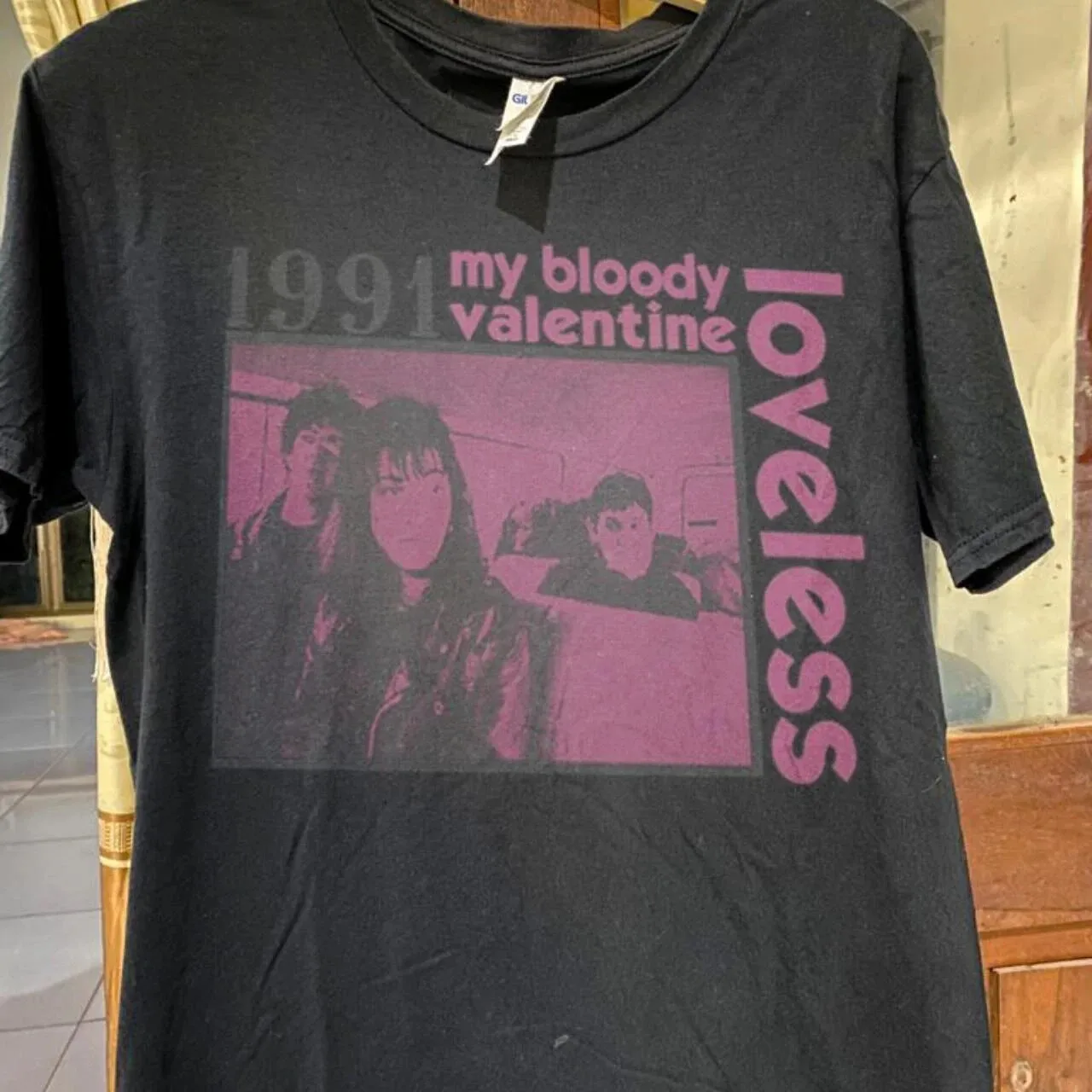 

MY BLOODY VALENTINE Loveless Tour Black Unisex T Shirt KH13997 oversized band merch concert streetwear graphic vintage retro