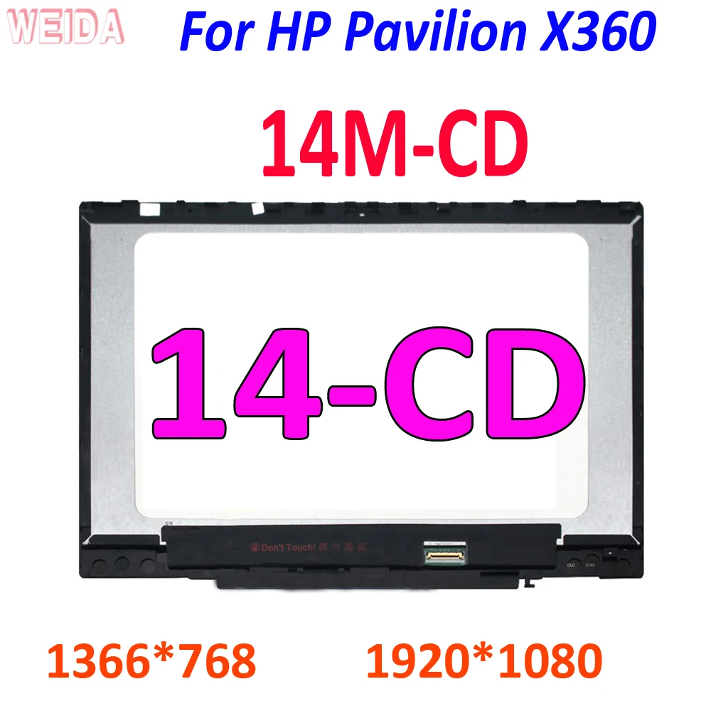 

AAA+ 14" LCD For HP Pavilion X360 14-CD 14 CD 14M-CD Laptops Touch Screen LCD Display Digitizer Assembly 1366*768 1920*1080