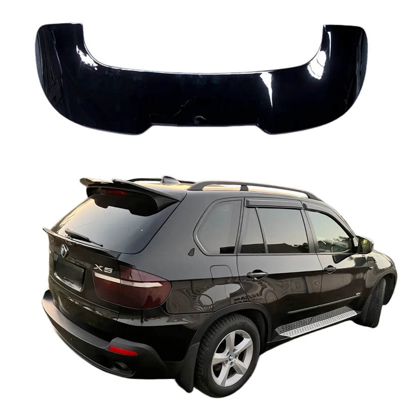Für BMW X5 E70 Spoiler 2006 bis 2014 Hochwertiger ABS Glänzend Schwarzer Dachspoiler Auto Heckflügel Karosserie-Kit