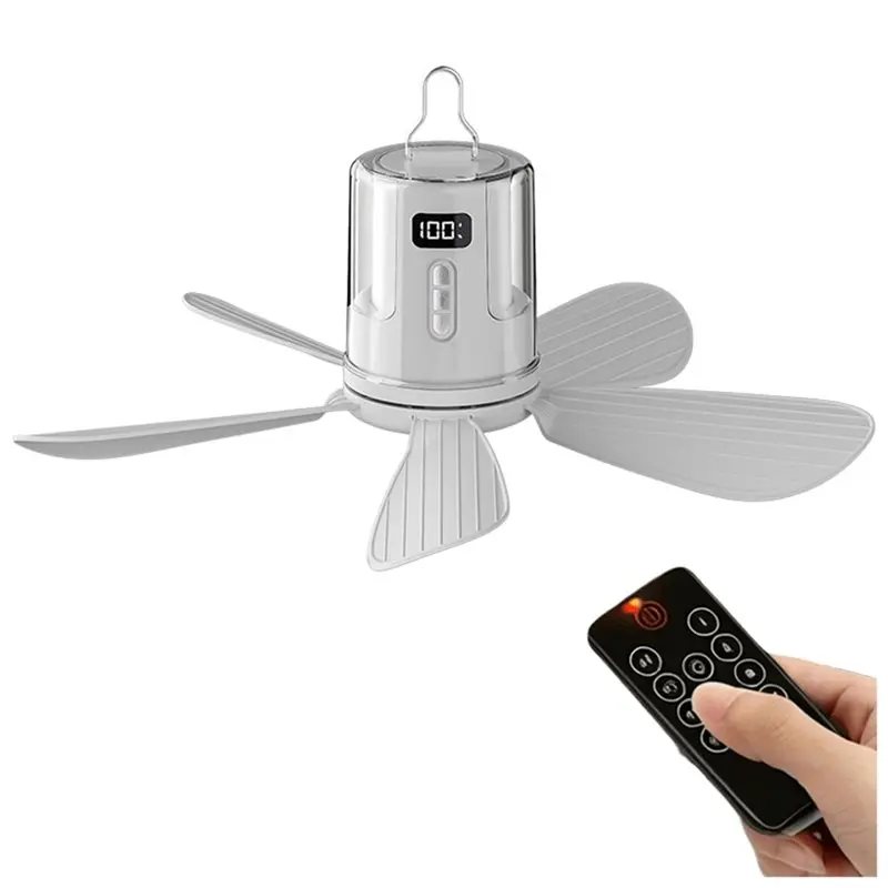 b26b-充電式-10800mah-ポータブル天井ファン電動ファンテント空気循環クーラー屋外キャンプ用-led-ライト付き