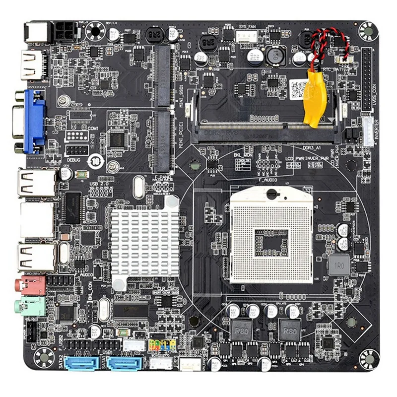 HM55B PGA988 Desktop PC Mainboard DDR3 SATA II Mini ITX Motherboard for Mini Host/HTPC/Radio/ Advertising Machine