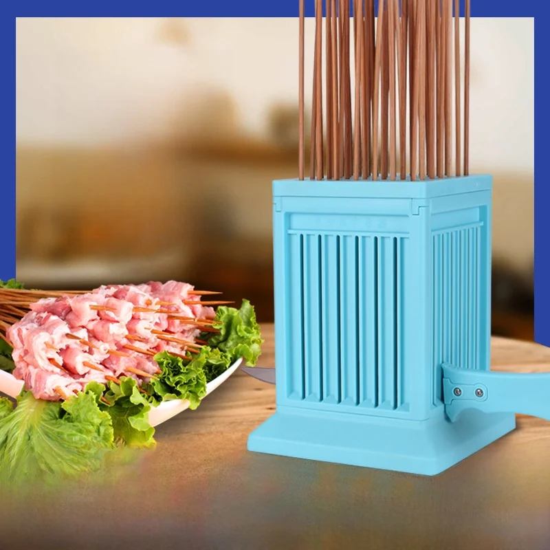 

Quick Commercial And Household Barbecue Meat Skewer 49 Sticks Meat Skewer Machine Lamb Skewer Utensils Outdoor Camping Travel...
