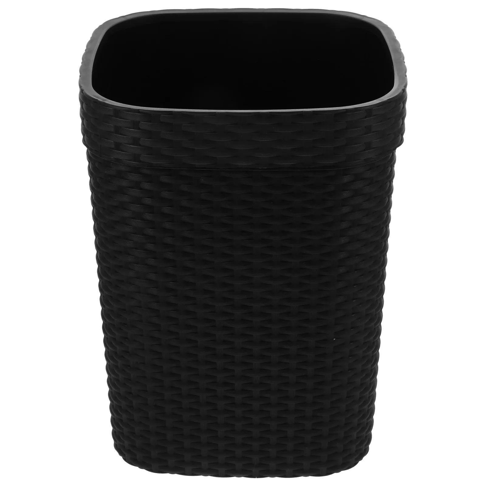 Wide Mouth Plastic Garbage Can with Non-Slip Base & Thickened Bottom for Home Office Kitchen Living Room
