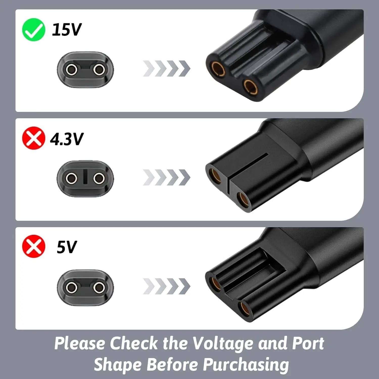 15V HQ8505 Type-C Shaver Adapter Charging Converter for Philips Norelco One Blade Pro QP6510 QP6520 QP6530 Beard Trimmer - view 3