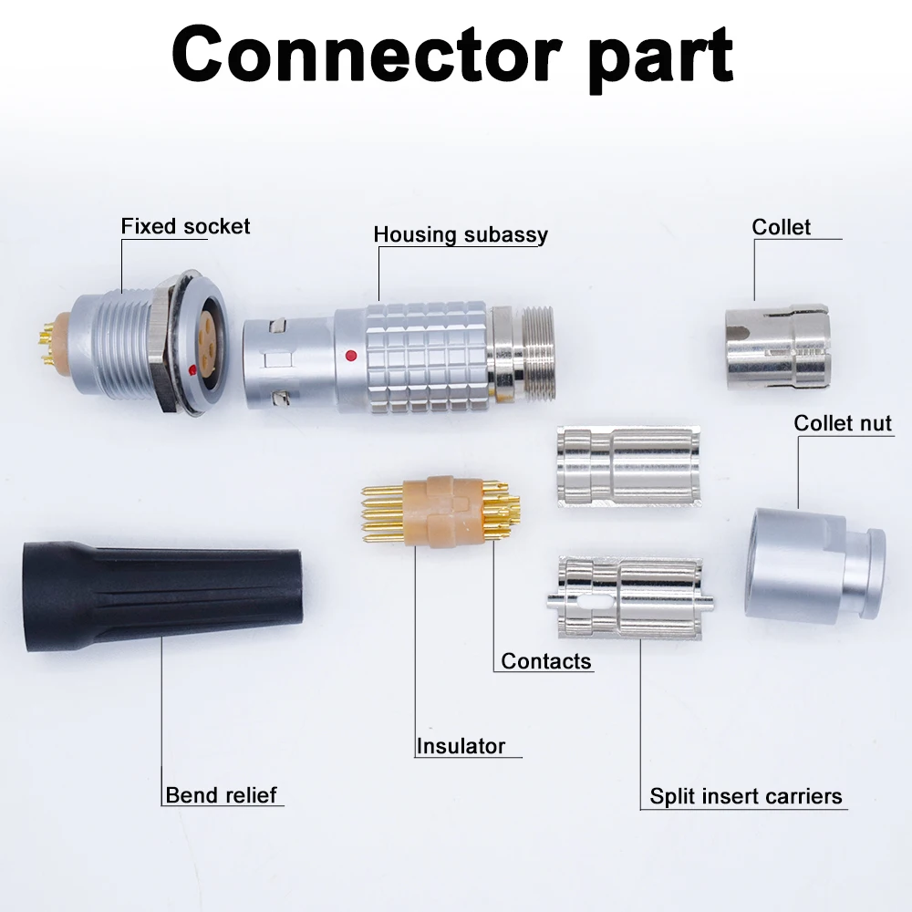 Compatible LEM 00 0B 1B 2B 3B 4B Series FGG Plug EGG Socket 2/3/4/5/6/7/8/9/10/12/14/16/19/26/30/32 Pins Push-Pull self-latching