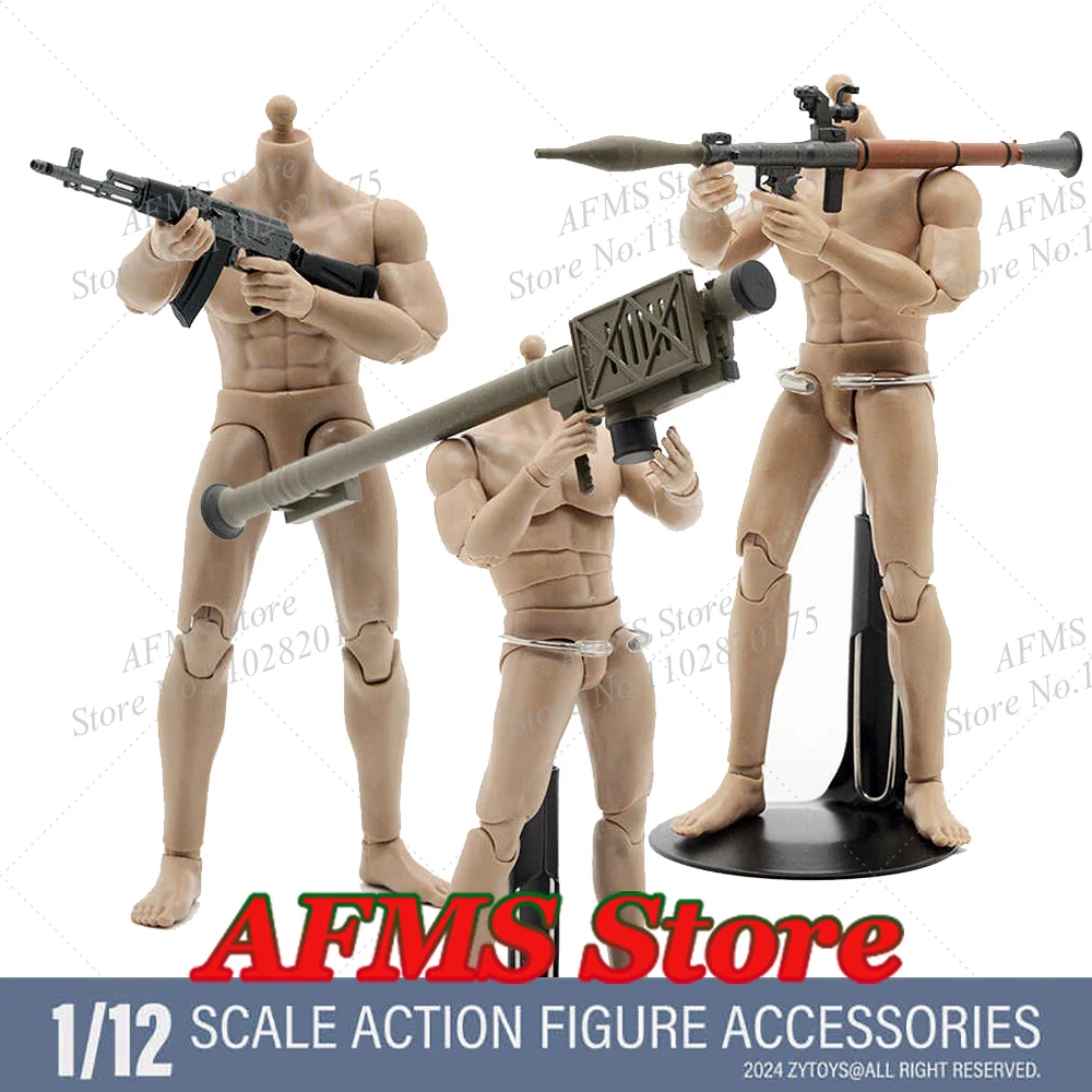 

ZY6002 1/12 Scale Soldier Assault Rifle Weapon Pack Gun Toy AK74 SVD AK74M SVDS RPG-7 FIM-92 Fit 6inch 7inch Action Figure Model