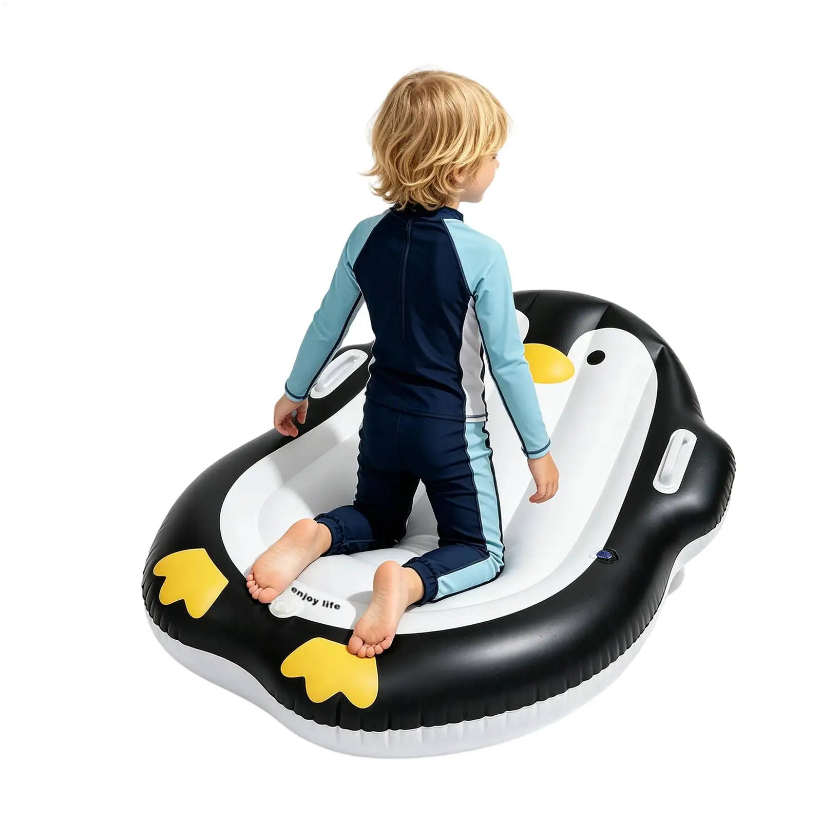 

Надувная доска для катания (бодиборд) для детей: Пингвин-ватрушка с ручками, портативная надувная плавающая доска-игрушка для мальчиков и девочек, для пляжа и активного отдыха на улице