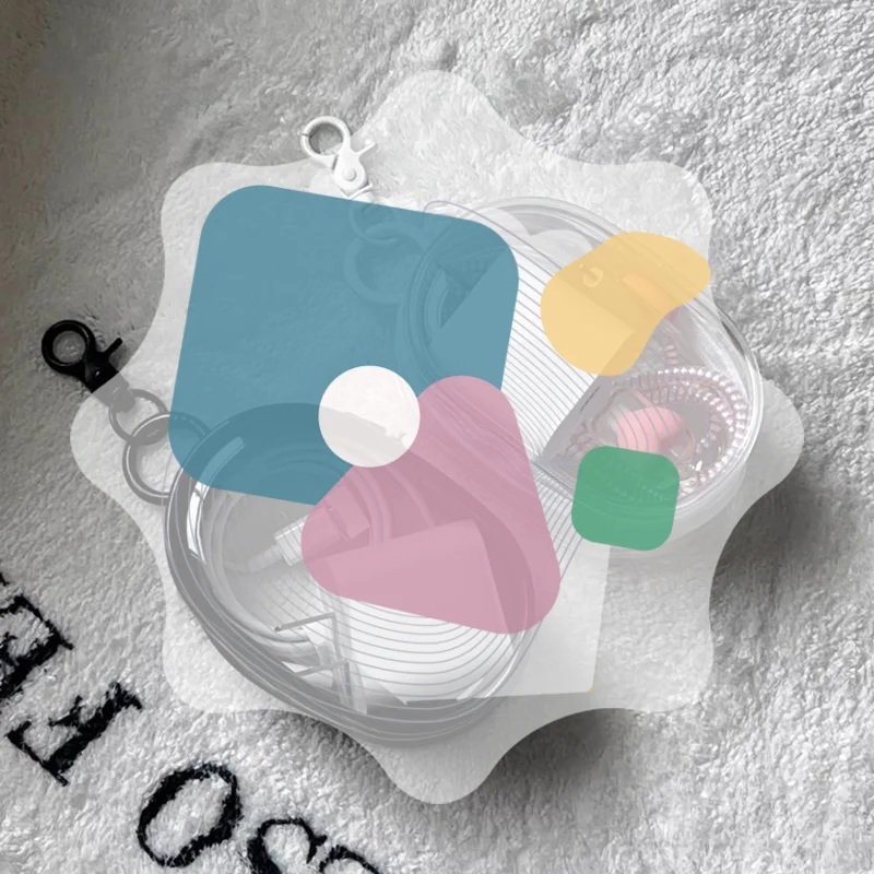 Transparent Data Cable Charger Storage Bag Cable Organizer Waterproof Travel Bag Organizer Mobile Phone Charger Protective Bag