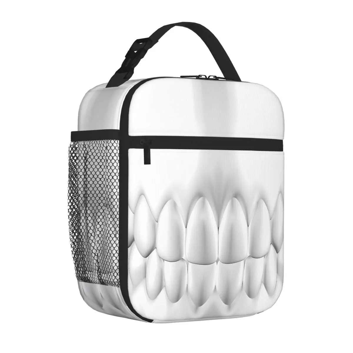 Bestselling White Teeth Smile Dental Art Luxury Insulated Snack Tote Pet Snack Carry Canvas Lunch Bag