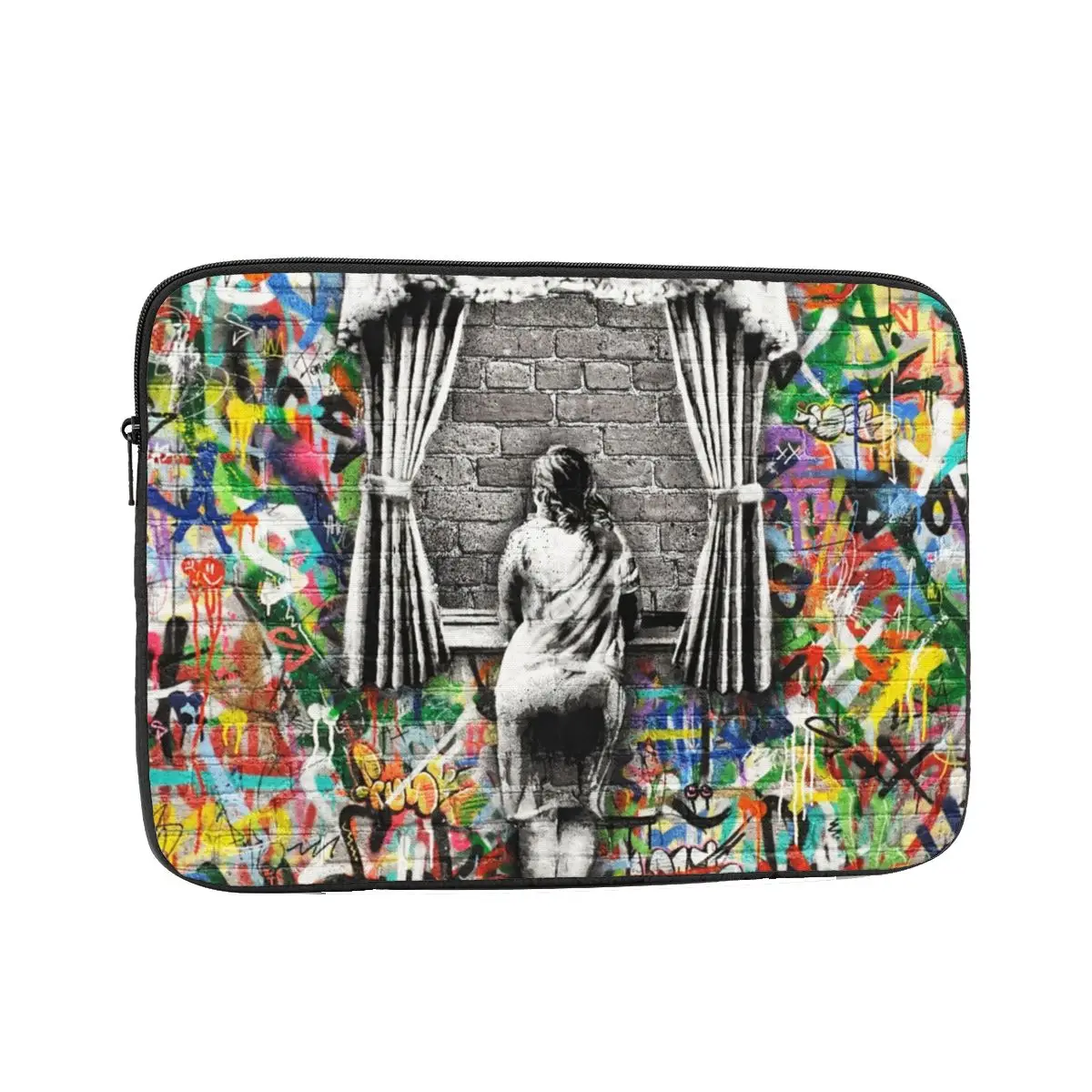 

Бэнкси Уличное граффити Искусство Чехол для ноутбука Сумка-вкладыш для ноутбука Рукав-спрей Краска Социальный комментарий Противоударный чехол Сумка