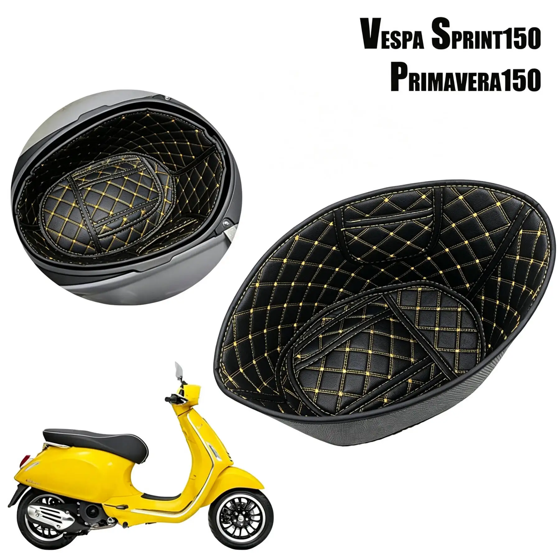 

Protector Seat Storage Luggage Trunk Inner Pad PU For Vespa Sprint Primavera 150 Motorcycle Box Liner Tank Cover Seat Bucket