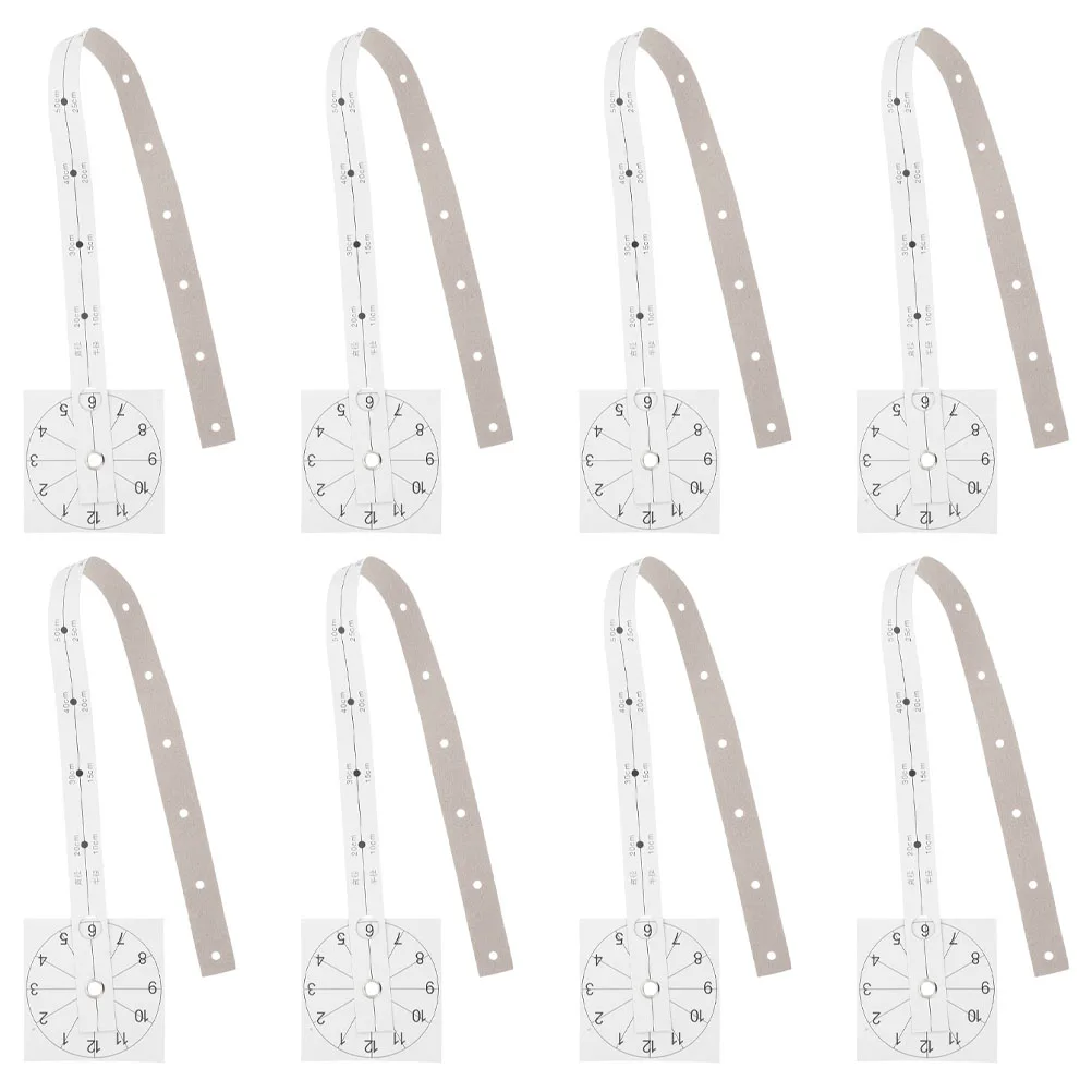 

8 Pcs Wall Clock Accessories DIY Position System Paper Scale Ruler Foldable Easy Installation Universal Compatibility