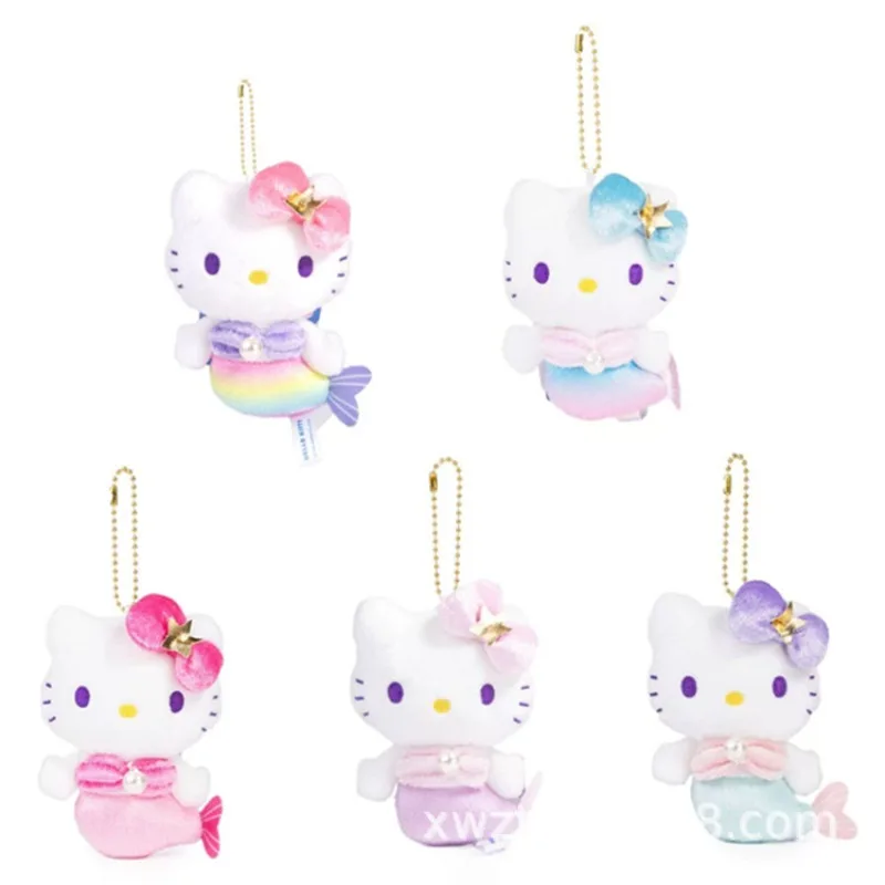 

Sanrio мультфильм Hello Kitty Радуга Русалка серии плюшевая игрушка рюкзак кулон плюшевая кукла брелок украшение подарок на день рождения