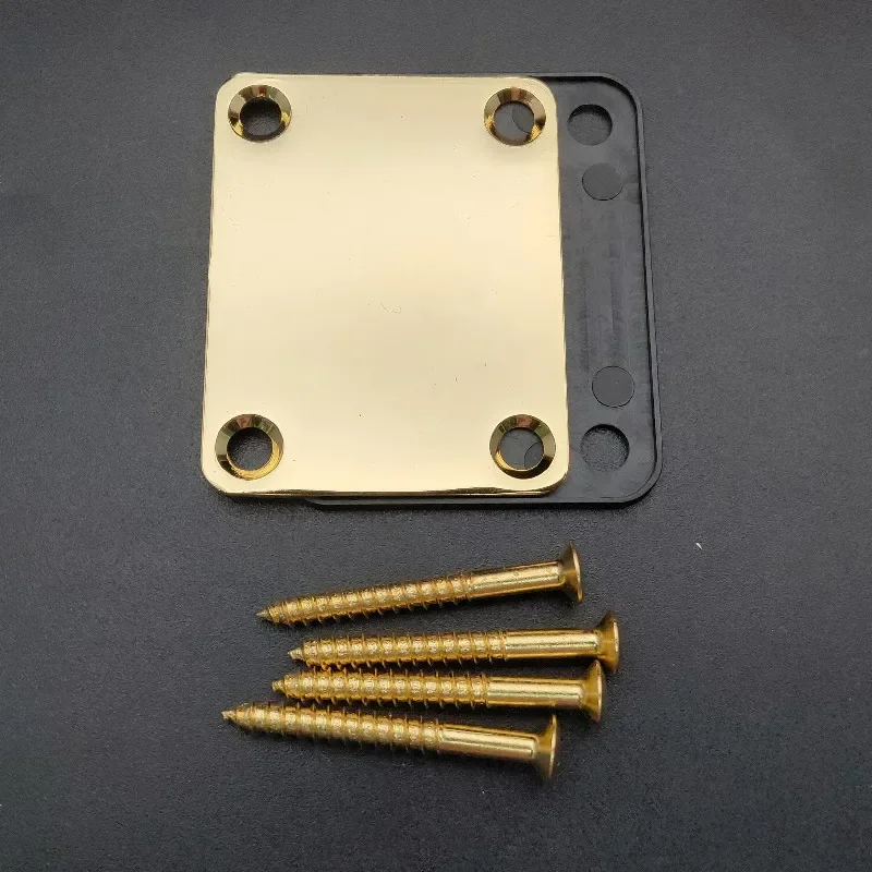 Placa de cuello de guitarra eléctrica, placa de cuello de Metal negro/dorado/cromado, tablero de junta de cuello de guitarra eléctrica TL