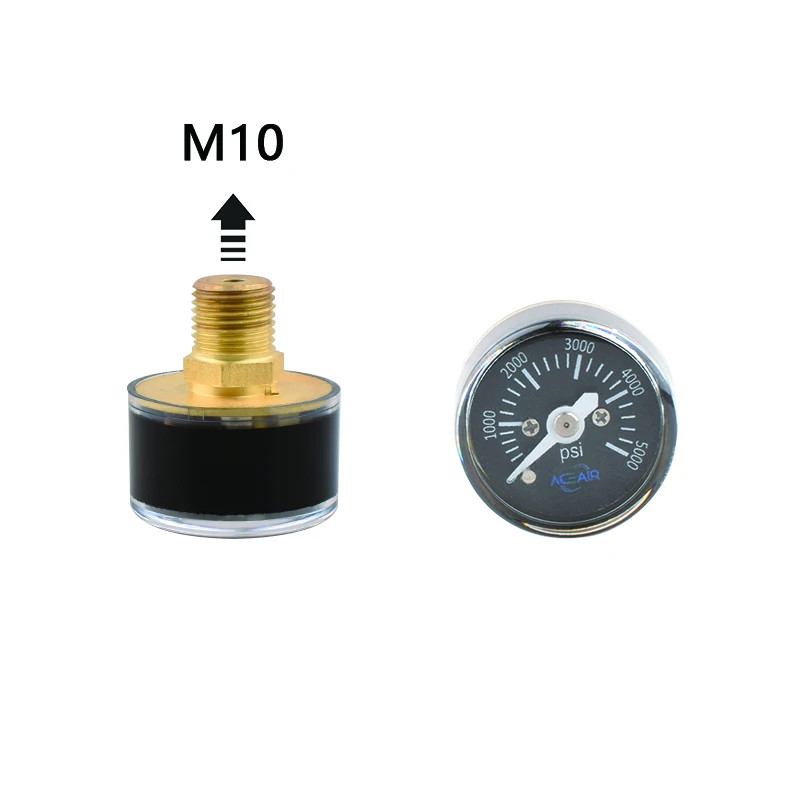 HPA Scuba 5000PSI M10*1 Pressure Gauge Mini Manometro Regulador Cricket Supply Valve Diving Aquarium Softair Station Accesories