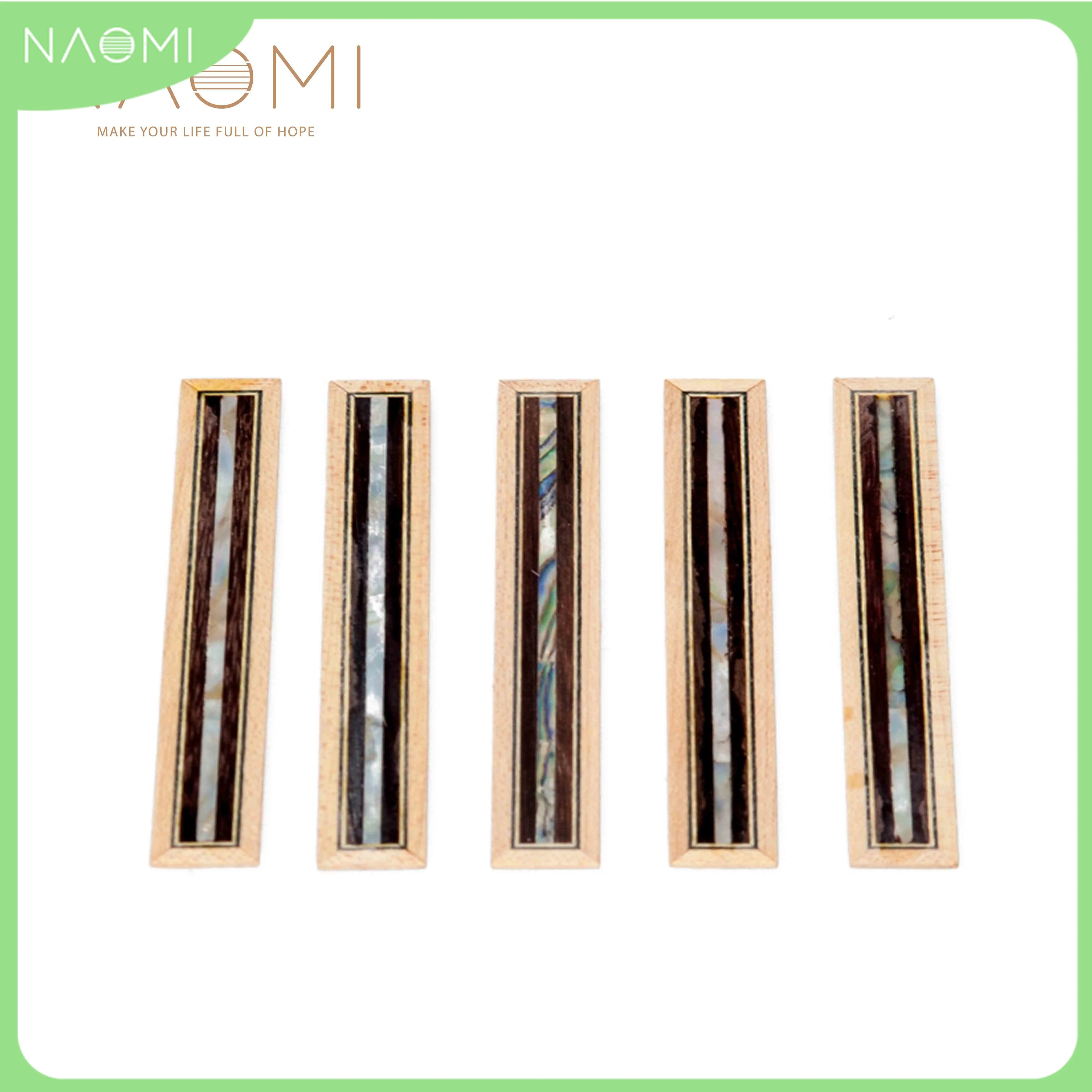 

NAOMI 5Pcs Classical Guitar Bridge Tie Blocks Maple Inlay(Rosewood +Shell ) Wood Frame Series Guitar Parts Accessories New NA-04