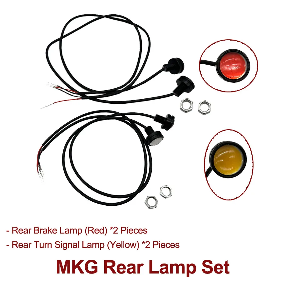 MK Rear Brake Lamp Turn Signal Light Flashing Original Parts Red Yellow for Kaabo Mantis King GT Accessories 10inch