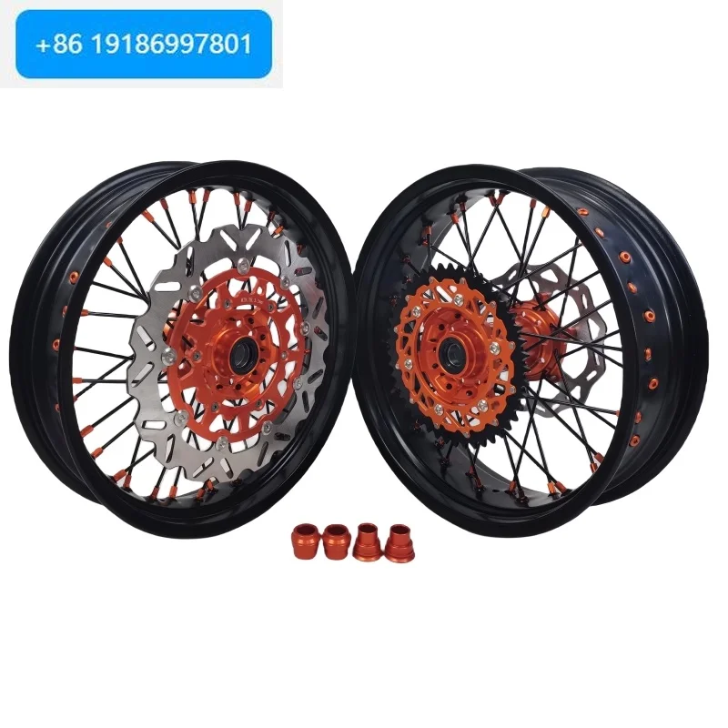 Surprise Price Supermoto Wheels 17 Fit EXC SXF EXC SXF 250 Motorcycle Accessories