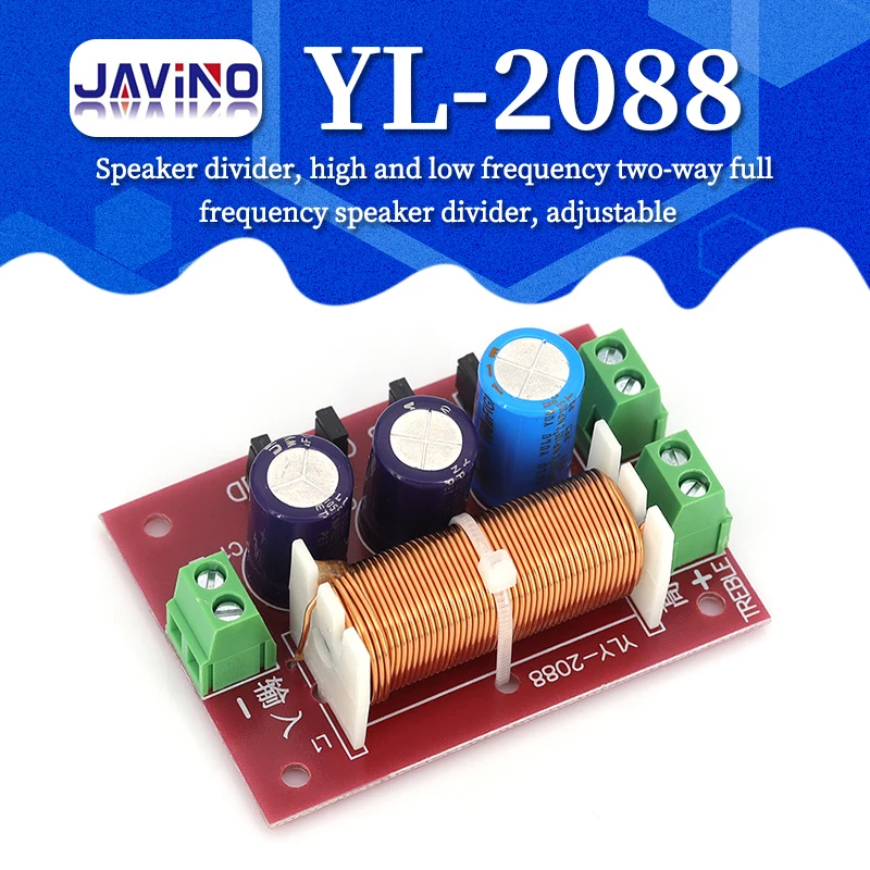 YLY-2088 400W 2 Way Crossover Filters Module HiFi Speaker Modification Upgrade Board Full Range Treble Bass Welding Free