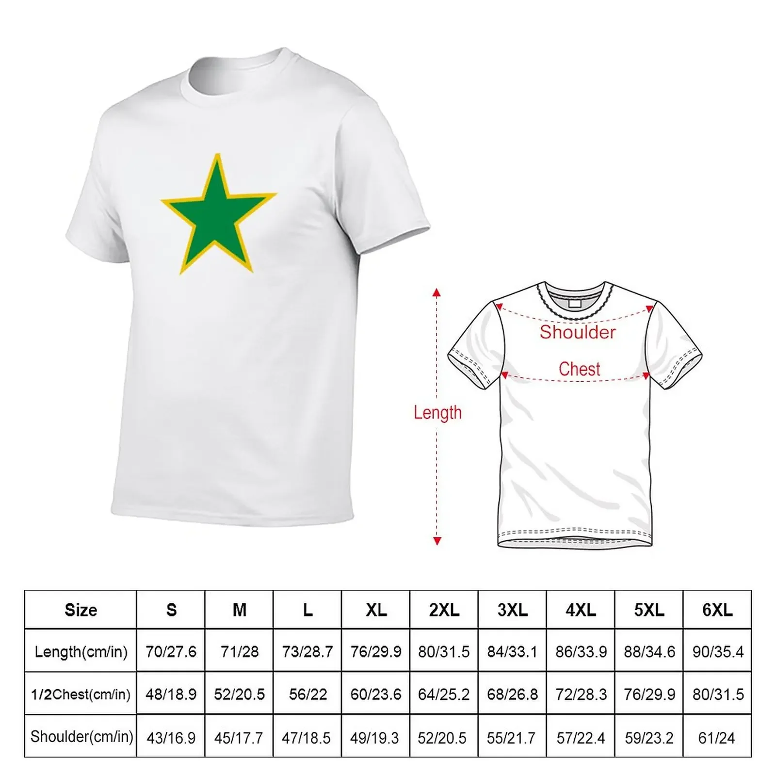 Green Star | Jotaro part 5 tee T-Shirt summer top plain customs design your own mens plain t shirts