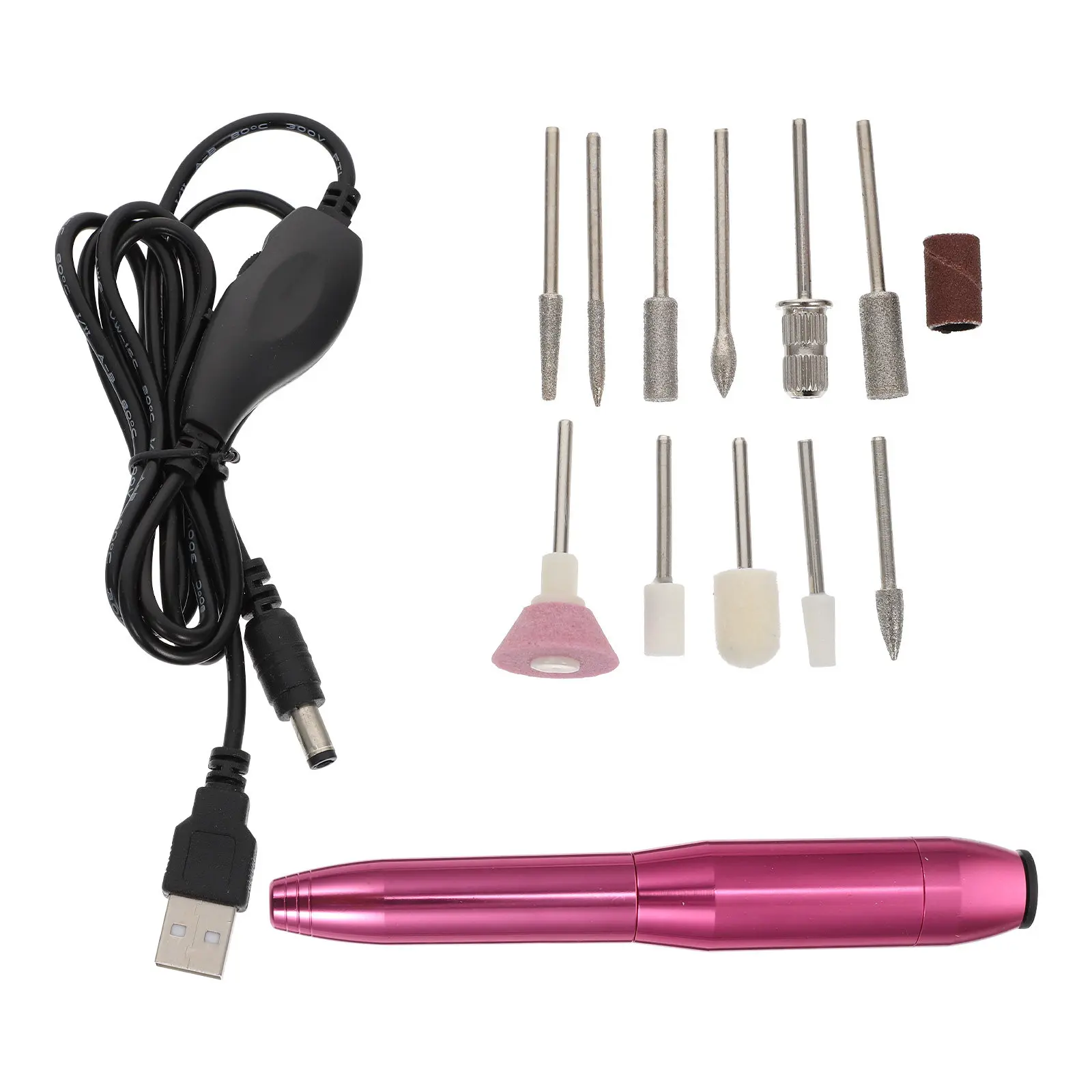 

1Set Portable Electric Nail Drill Lightweight Quiet Manicure Machine Kit USB Powered Polishing Nail File Drill Kit for Home and