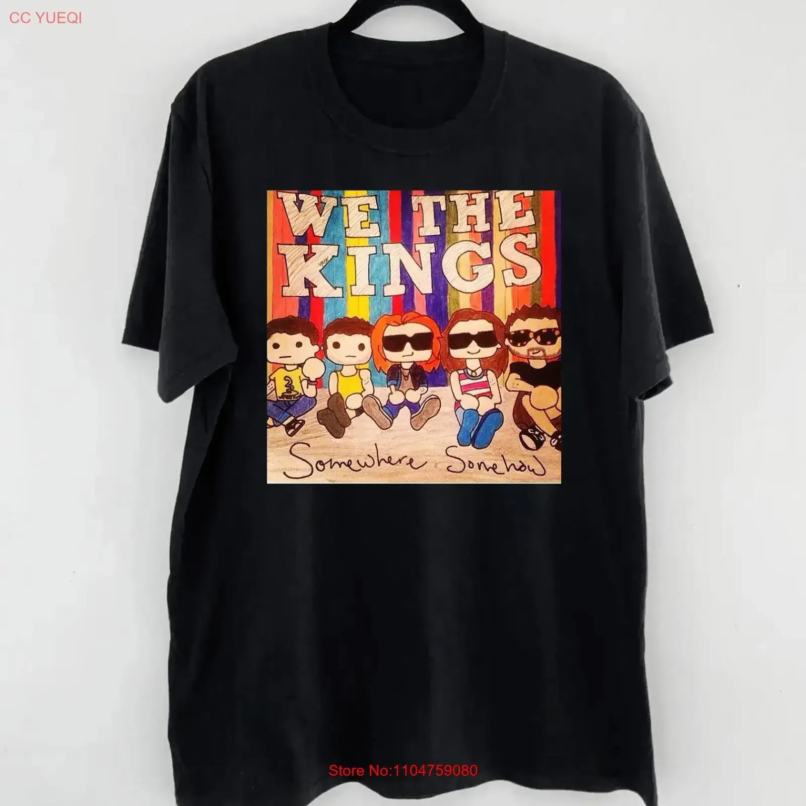 We The Kings Band Somewhere Somehow T Shirt Black S 5XL 1G0431 vintage Washed Slightly Versatile Casual Top For Everyday Wear