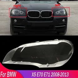 For BMW X5 E70 E71 2008-2013 Car Front Headligh Torganic Glass Transparent Lamp Shell Headlight Cover Car Accessories