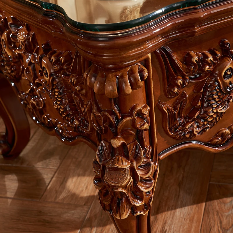 European Style Square Table American Style Solid Wood Carved Table Corner Table Telephone New Product